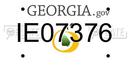 IE07376 Georgia License Plate