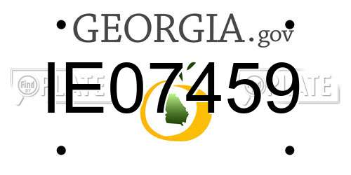 IE07459 Georgia License Plate