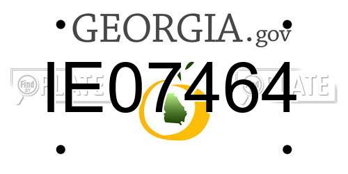 IE07464 Georgia License Plate