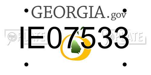 IE07533 Georgia License Plate