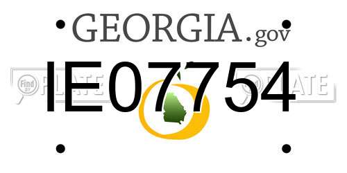 IE07754 Georgia License Plate