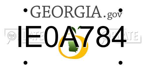IE0A784 Georgia License Plate