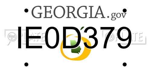 IE0D379 Georgia License Plate