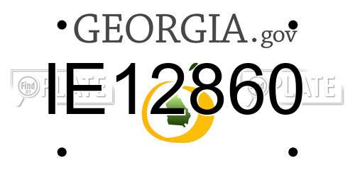 IE12860 Georgia License Plate