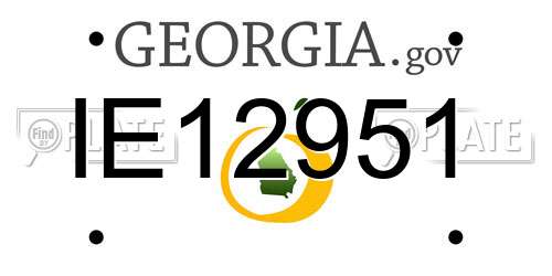 IE12951 Georgia License Plate