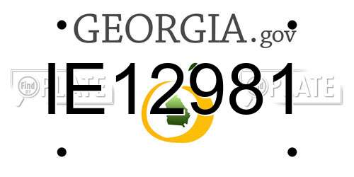 IE12981 Georgia License Plate