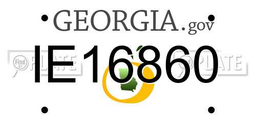IE16860 Georgia License Plate