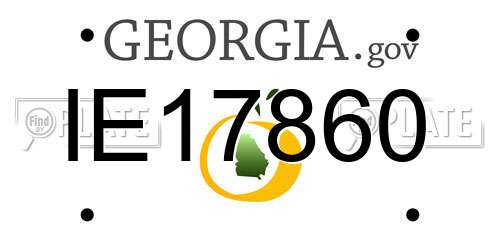 IE17860 Georgia License Plate