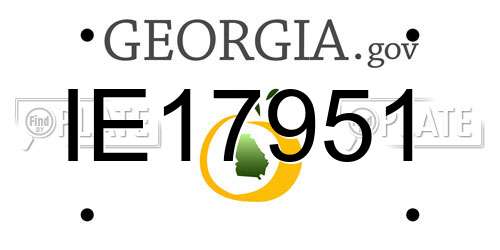 IE17951 Georgia License Plate