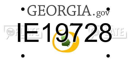 IE19728 Georgia License Plate