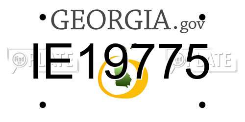 IE19775 Georgia License Plate