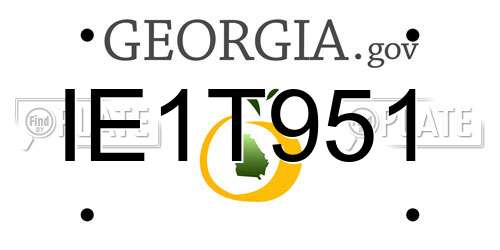 IE1T951 Georgia License Plate