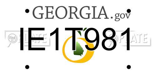 IE1T981 Georgia License Plate