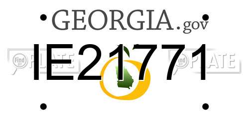 IE21771 Georgia License Plate