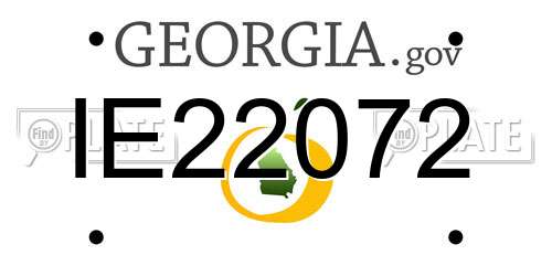 IE22072 Georgia License Plate