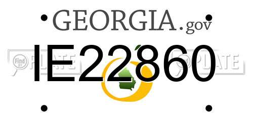 IE22860 Georgia License Plate