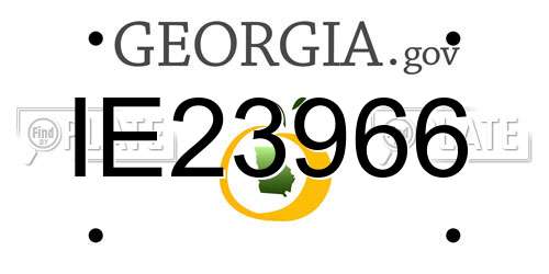 IE23966 Georgia License Plate