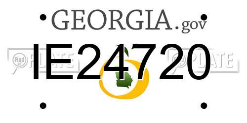 IE24720 Georgia License Plate