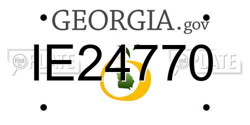 IE24770 Georgia License Plate