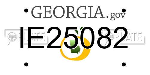 IE25082 Georgia License Plate