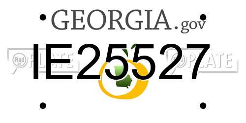 IE25527 Georgia License Plate