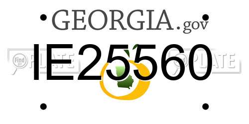 IE25560 Georgia License Plate