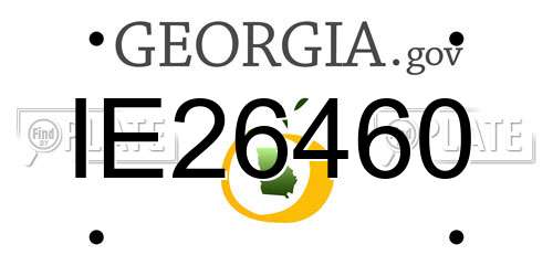 IE26460 Georgia License Plate