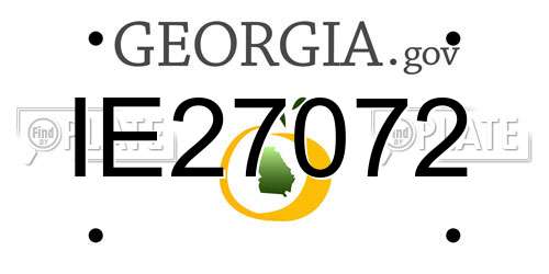 IE27072 Georgia License Plate