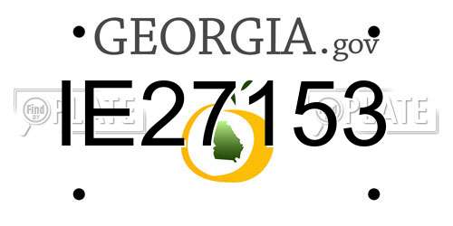 IE27153 Georgia License Plate