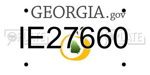 IE27660 Georgia License Plate