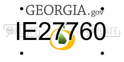 IE27760 Georgia License Plate