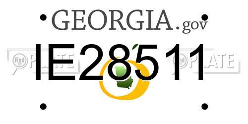 IE28511 Georgia License Plate
