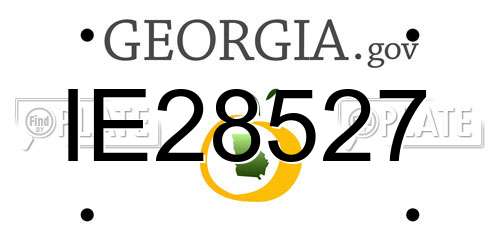 IE28527 Georgia License Plate