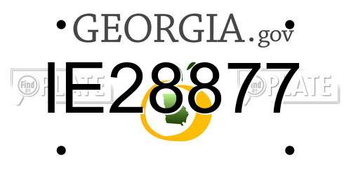 IE28877 Georgia License Plate