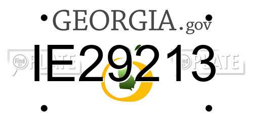 IE29213 Georgia License Plate