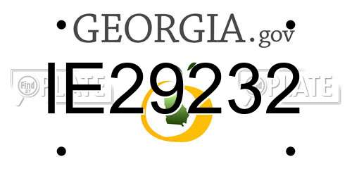 IE29232 Georgia License Plate