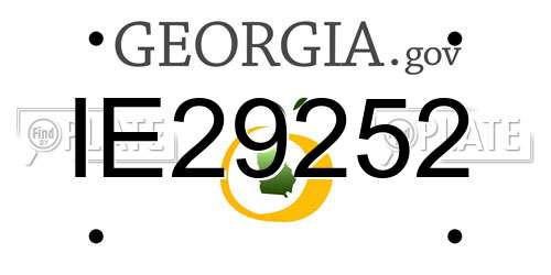 IE29252 Georgia License Plate