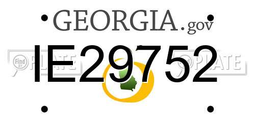 IE29752 Georgia License Plate