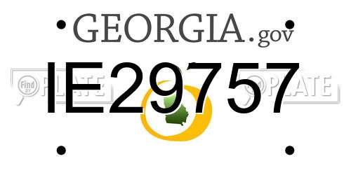 IE29757 Georgia License Plate