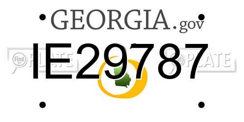 IE29787 Georgia License Plate