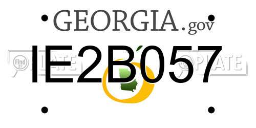 IE2B057 Georgia License Plate