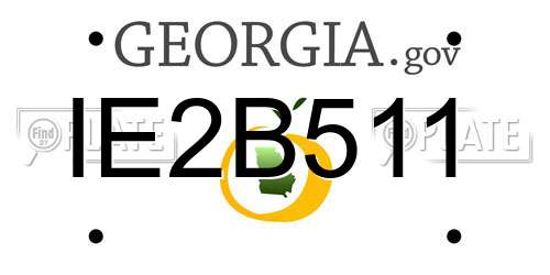 IE2B511 Georgia License Plate
