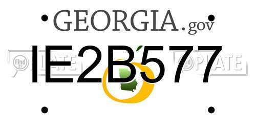 IE2B577 Georgia License Plate