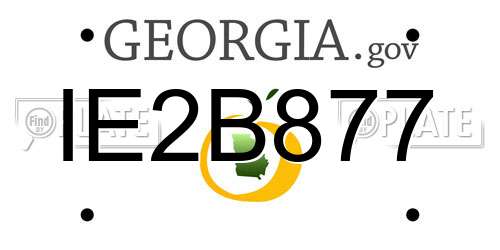 IE2B877 Georgia License Plate
