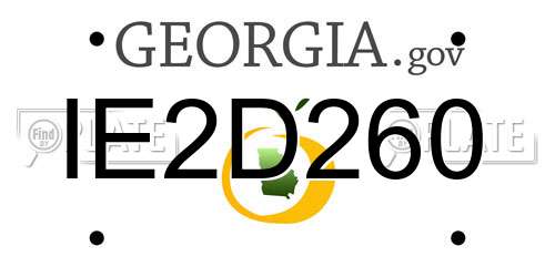 IE2D260 Georgia License Plate