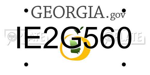 IE2G560 Georgia License Plate