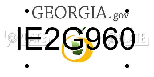 IE2G960 Georgia License Plate
