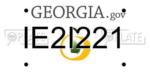 IE2I221 Georgia License Plate