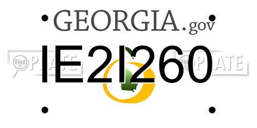 IE2I260 Georgia License Plate