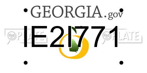 IE2I771 Georgia License Plate